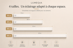 Comparatif des 4 tailles de la barre LED LUMEQIA Motion : 10, 20, 30 et 50 cm