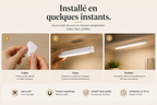 Installation en 3 etapes de la barre LED LUMEQIA Motion : coller, fixer, profiter
